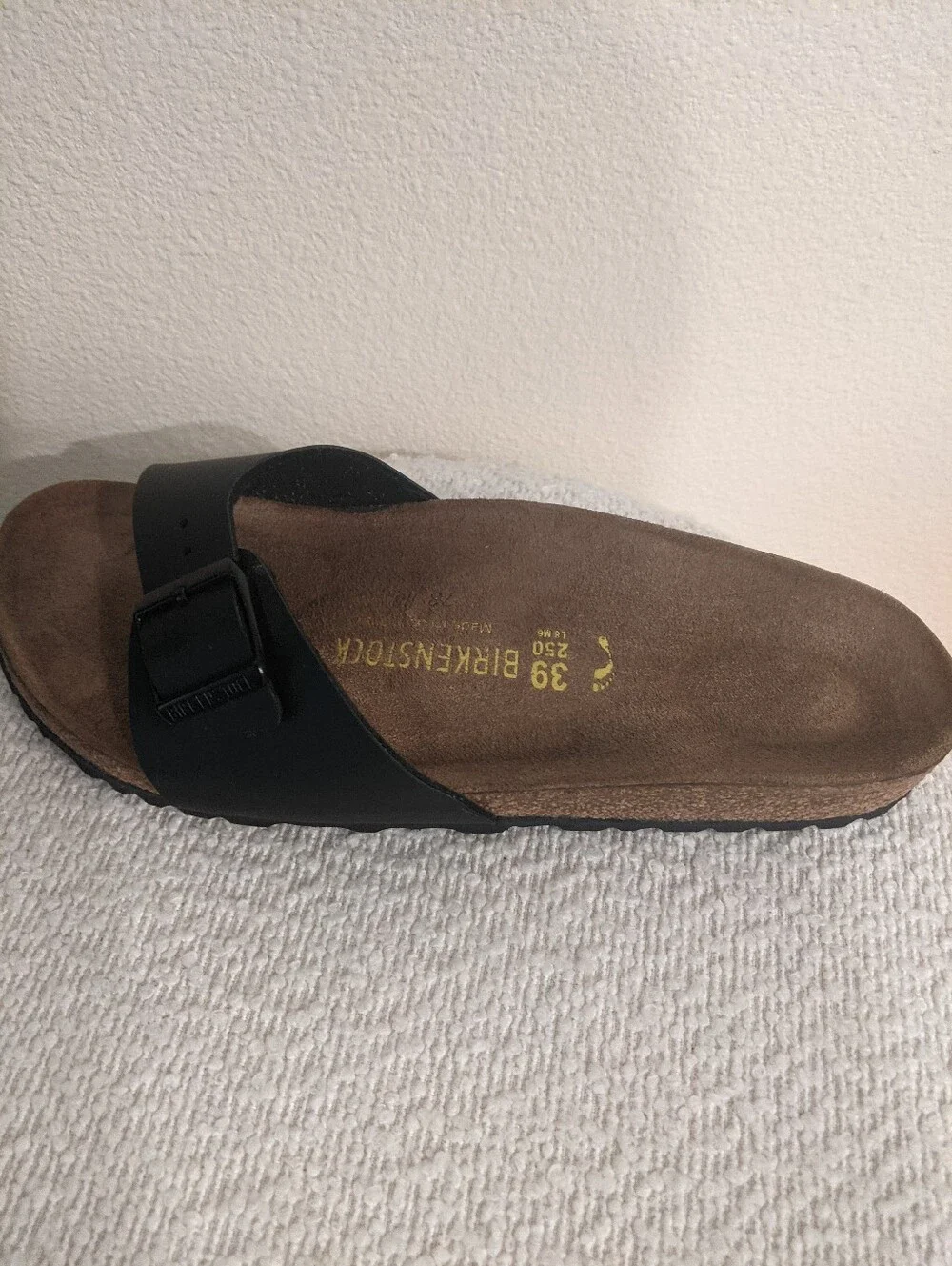 Birkenstock Men’s Black Madrid Slide Sandals Size 39